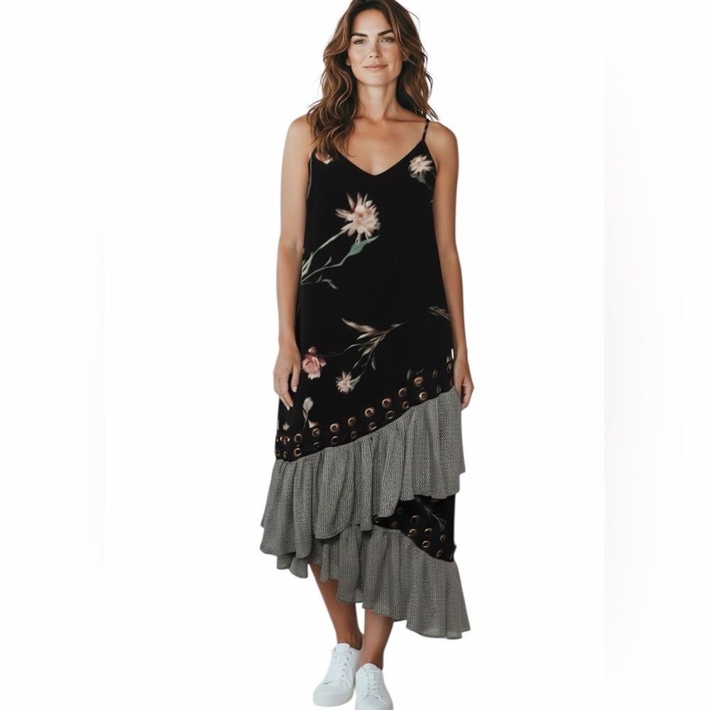 JAASE 100% Cotton Midi Sleeveless Dress Size M